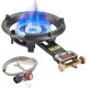ARC – Brûleur à propane extérieur brûleur à propane unique brûleur portable en fonte avec régulateur réglable CSA de 0 à 20 psi et tuyau en acier inoxydable parfait pour brûleur de wok d'extérieur - BMMWAXABV