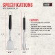 Weber Kit d'Ustensiles Premium INOX & 6493 Brosse pour grilles de cuisson 53cm - B5MDDHZAI