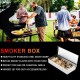 Boîte à fumage pour barbecue à gaz En acier inoxydable Pour fumoir barbecue au charbon de bois et à gaz - B21K3XRZC
