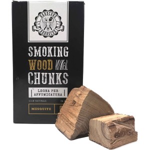 Chunk Mesquite Bois pour fumage Hardcore Barbecue – Pièces en bois pour fumer – Environ 500 – 700 g - BVKQBJDVL