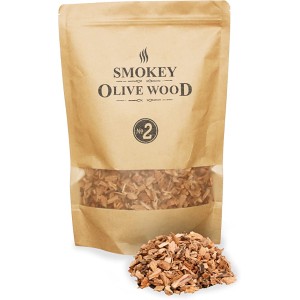 Smokey Olive Wood 1,7 Litre de copeaux de Bois d'olivier Taille Moyenne 5mm 1cm - B8N5KRRGC