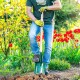 KADAX Spaten Pelle de jardinage avec manche en bois pelle à funéraire pour jardin rigidité sols rigides et pelle de jardinage en métal Rond Poignée en T. - BVQ1EFNMM