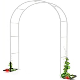 ZKHD Treillis d'arc en Métal pour La Décoration de Mariage de Jardin Plantes Grimpantes Support Arcade Patio Tonnelle Pergola,White-3x2.2m - BJ5K2GYTV